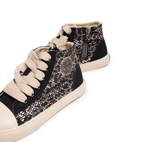 Sneakers filles synthétique fermeture éclair barefoot Black 6 - vertbaudet enfant 