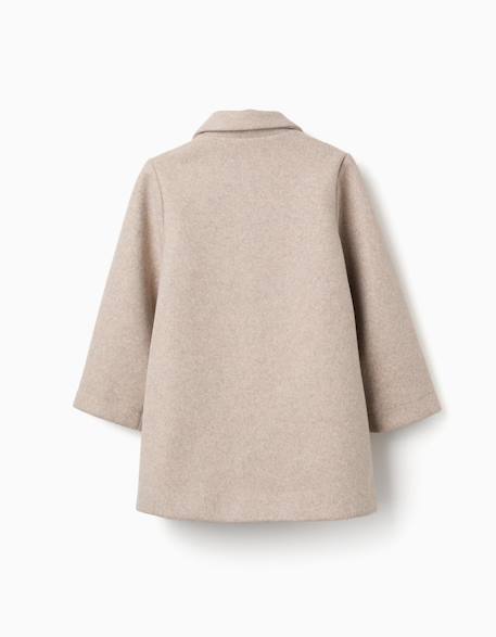Manteau à effet laine avec doublure b&s Beige clair 2 - vertbaudet enfant 
