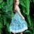 Jupe  longue fleurie transformable en robe  esmeralda Bleu jaune blanc+Jaune fleuri+Violet bleu rose 4 - vertbaudet enfant 