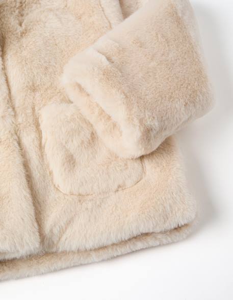 Veste en peluche douce synthétique avec capuche et poches Blanc 4 - vertbaudet enfant 