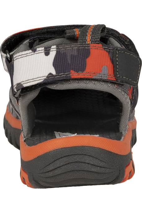 Sandales à bout fermé enfant motif camouflage jaime Gris / orange+Gris / orange camouflage 8 - vertbaudet enfant 
