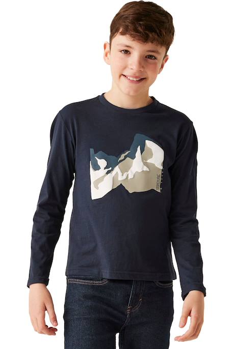 T-shirt wenbie coton iii Bleu marine 4 - vertbaudet enfant 