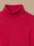 Sous-pull col montant fille - coton biologique Ecru+Rhubarbe 5 - vertbaudet enfant 