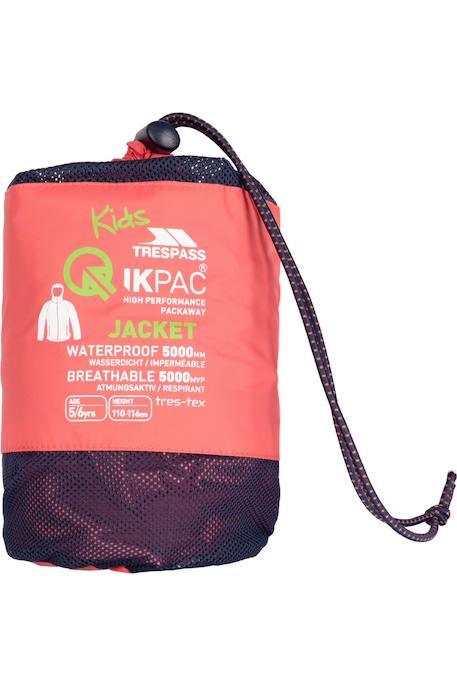 Veste imperméable polyamide qikpac Mauve+Noir / rouge+Rose corail+Rouge 13 - vertbaudet enfant 
