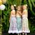 Jupe  longue fleurie transformable en robe  esmeralda Bleu jaune blanc+Jaune fleuri+Violet bleu rose 2 - vertbaudet enfant 