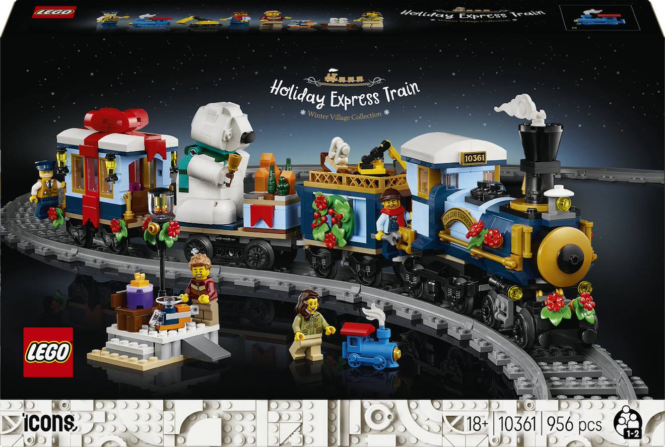 Lego icons 10361 le train de noël multicolore - Lego