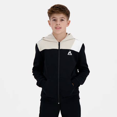 Sweat zippé à capuche essentiels Noir 1 - vertbaudet enfant 