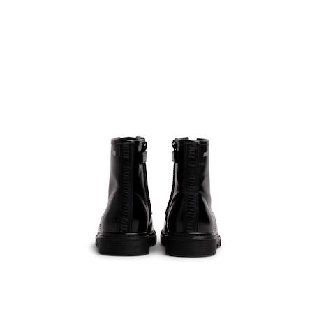 Bottines filles synthétique fermeture éclair Noir brillant 3 - vertbaudet enfant 