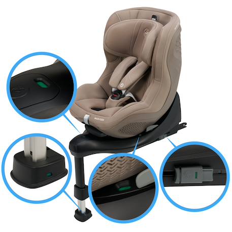 Siège auto pivotant mica 360 plus Authentic graphite+Authentic truffle 10 - vertbaudet enfant 