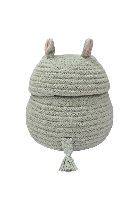 Panier mini henry l’hippopotame Bleu sauge, rose, gris foncé 3 - vertbaudet enfant 