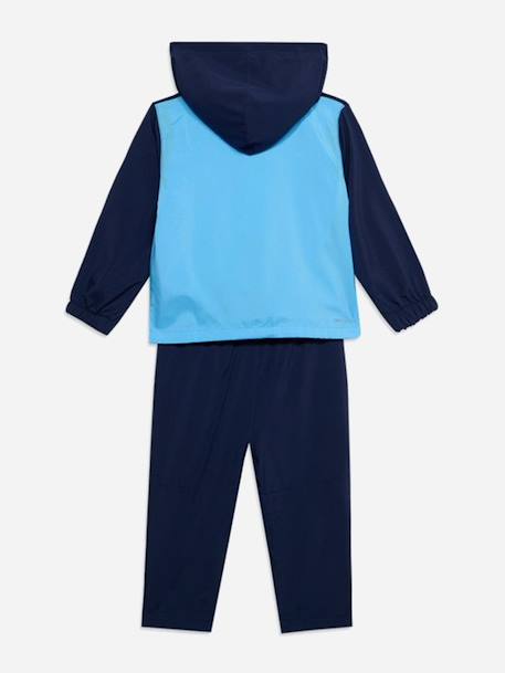 Ensemble 2 pièces gilet à capuche et bas Bleu foncé / ciel+Noir / gris foncé 2 - vertbaudet enfant 