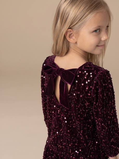 Robe fille manches longues prune 7 - vertbaudet enfant 