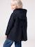 Manteau fille à capuche drap de laine beige chiné+marine 14 - vertbaudet enfant 