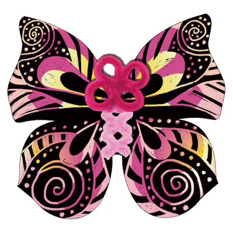 Art à gratter avec fils chenille - papillons Multicolor 4 - vertbaudet enfant 