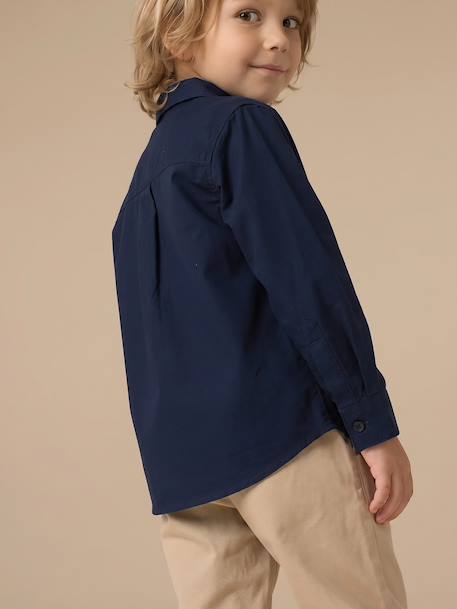 Chemise manches longues garçon marine 9 - vertbaudet enfant 