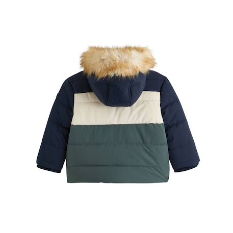Doudoune enfant imperméable doublée sherpa avec capuche noah Bleu 5 - vertbaudet enfant 