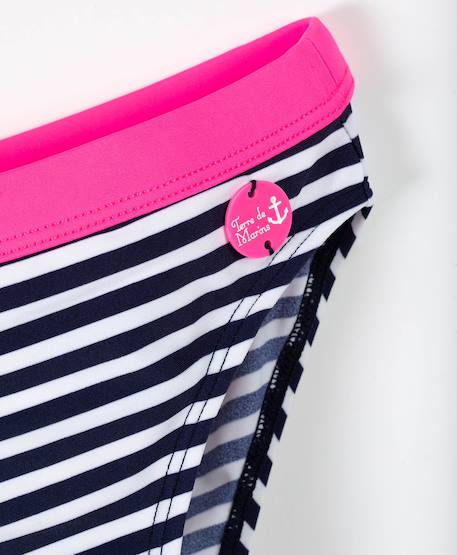 Maillot de bain fille Fond blanc raye bleu 3 - vertbaudet enfant 