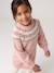 Robe fille manches longues camel+rose poudré+vert sauge 9 - vertbaudet enfant 