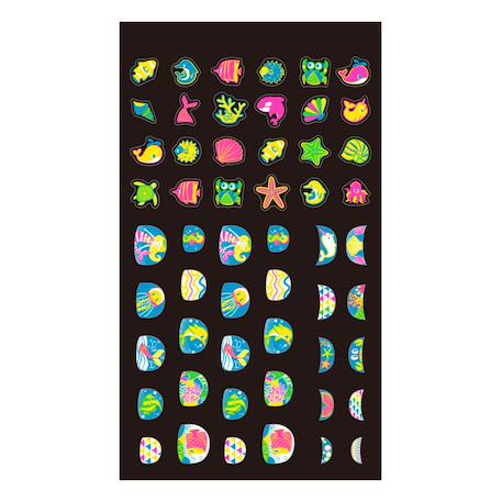 Autocollants pour ongles - sous la mer Multicolor 2 - vertbaudet enfant 