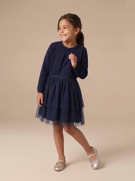 Ensemble robe et gilet enfant fille marine 7 - vertbaudet enfant 