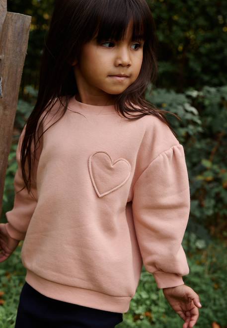 Sweat en molleton tulipe Rose 1 - vertbaudet enfant 