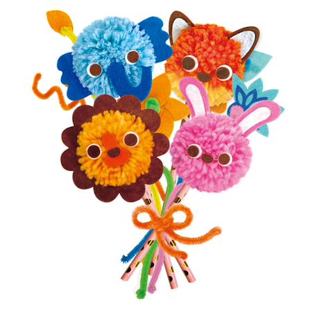 Couture créative - bouquet d'animaux pom pom Multicolor 2 - vertbaudet enfant 