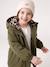 Parka fille à capuche doublée imitation fourrure bois de rose+camel+marine+noir+prune+vert foncé 48 - vertbaudet enfant 