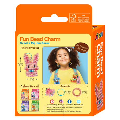 Breloques en perles - lapin Multicolor 6 - vertbaudet enfant 