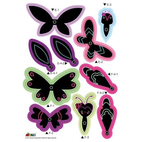 Bouquet à gratter - papillon Multicolor 5 - vertbaudet enfant 