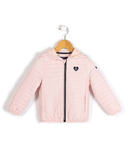 Veste polaire à capuche fille Rose clair 1 - vertbaudet enfant 