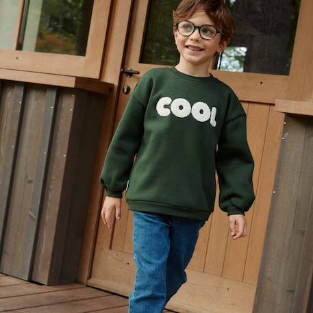 Sweat en molleton cool Vert 4 - vertbaudet enfant 