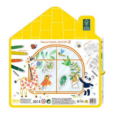Art de la fenêtre - animaux de la jungle Multicolor 6 - vertbaudet enfant 