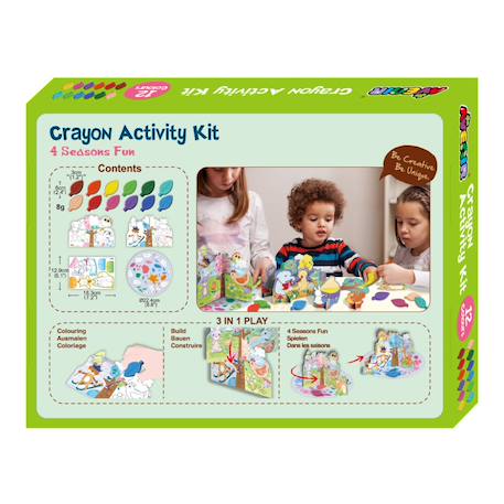 Kit crayons de couleur 3 en 1 - les saisons Multicolor 6 - vertbaudet enfant 