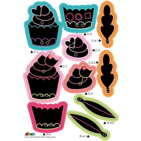 Bouquet à gratter - cupcake Multicolor 4 - vertbaudet enfant 
