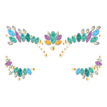 Autocollants pour le visage 'gemmes' - ailes Multicolor 2 - vertbaudet enfant 