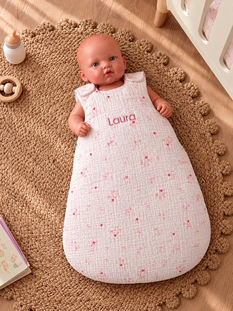 Gigoteuse poupon personnalisable Cœur fondant+Cœur fondant+Fleurette+Marguerite+Petit coeur+PETITES FLEURS+Retro Flower 24 - vertbaudet enfant 
