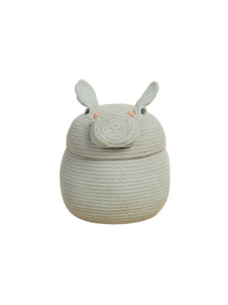Panier henry l’hippopotame Bleu sauge, rose, gris foncé 2 - vertbaudet enfant 