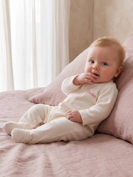 Ensemble naissance 3 pièces personnalisable beige chiné 3 - vertbaudet enfant 