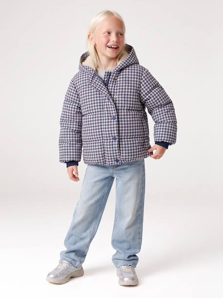 Doudoune à capuche fille bleu+marine 3 - vertbaudet enfant 
