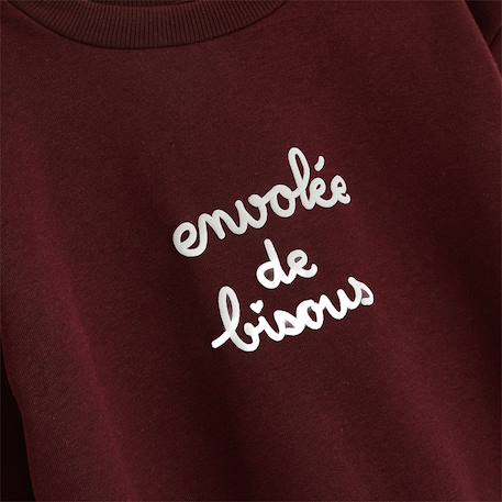 Sweat en molleton violette Rose 4 - vertbaudet enfant 