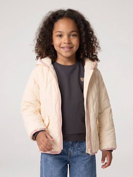 Doudoune légère fille bois de rose+vanille 6 - vertbaudet enfant 