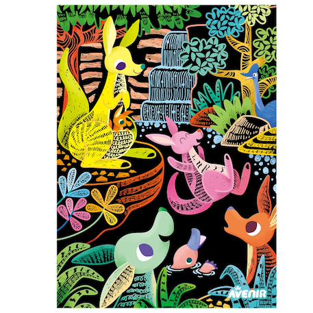Art à gratter - koalas et kangourous Multicolor 4 - vertbaudet enfant 