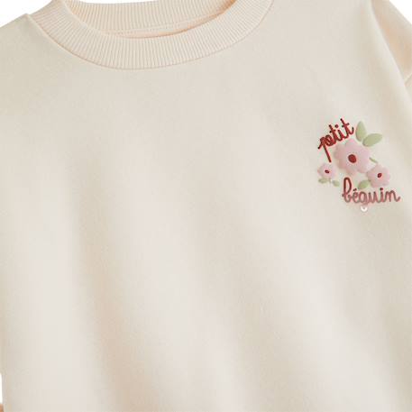 Sweat en molleton marguerite Ecru 4 - vertbaudet enfant 