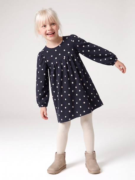 Robe manches longues fille écru+marine 7 - vertbaudet enfant 