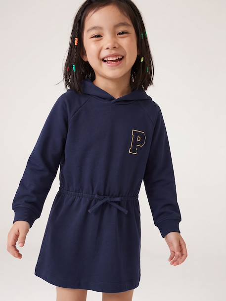Robe courte à capuche fille gris chiné+marine+vert 13 - vertbaudet enfant 