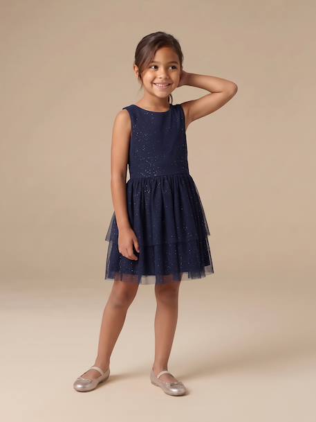 Ensemble robe et gilet enfant fille marine 8 - vertbaudet enfant 