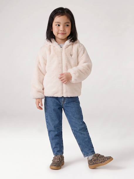 Manteau court fille écru 4 - vertbaudet enfant 