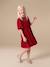 Robe enfant fille velours rouge 1 - vertbaudet enfant 
