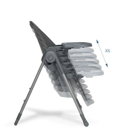 Chaise haute bébé évolutive ava2 Elegance graphite 3 - vertbaudet enfant 