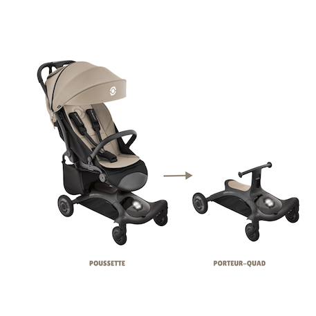 Poussette stroll•up 2en1 Gris+Noir+Taupe 14 - vertbaudet enfant 